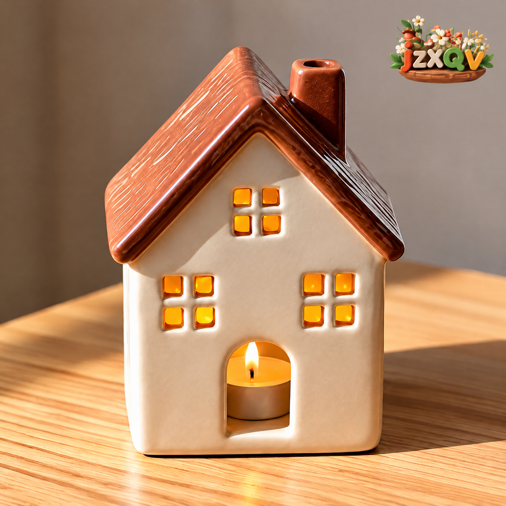 Cozy Cottage Ceramic Tealight Holder — view 1