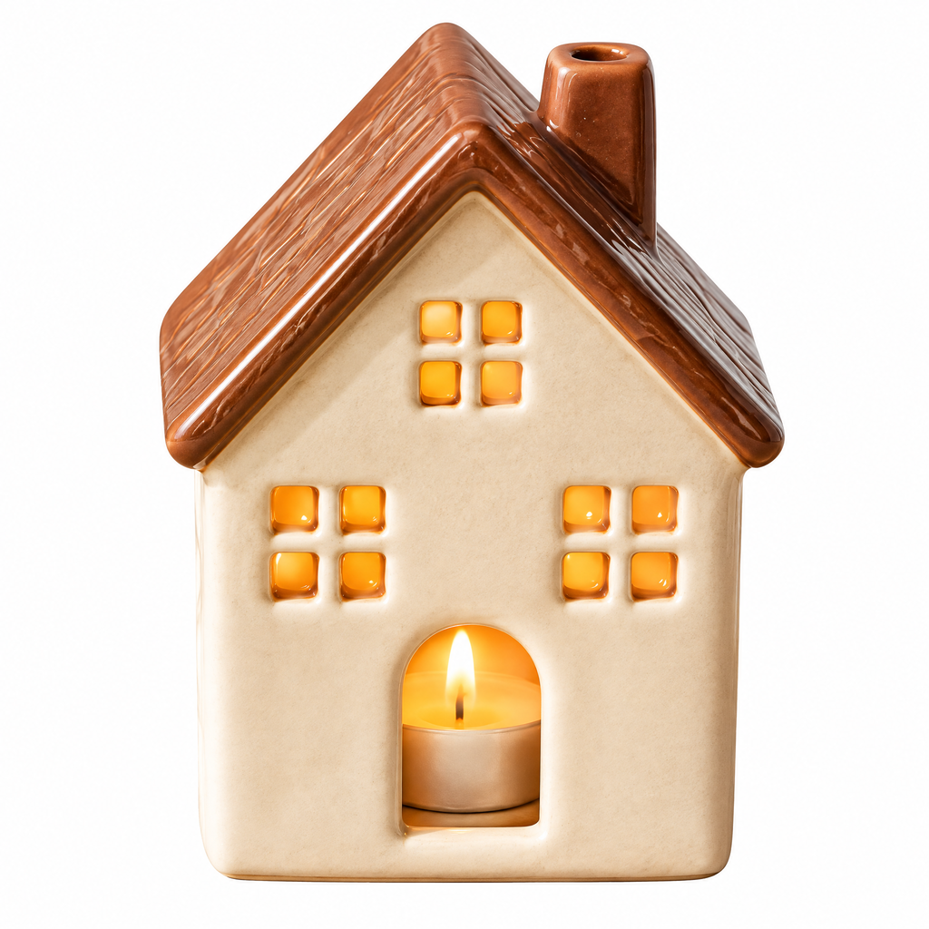 Cozy Cottage Ceramic Tealight Holder — view 4