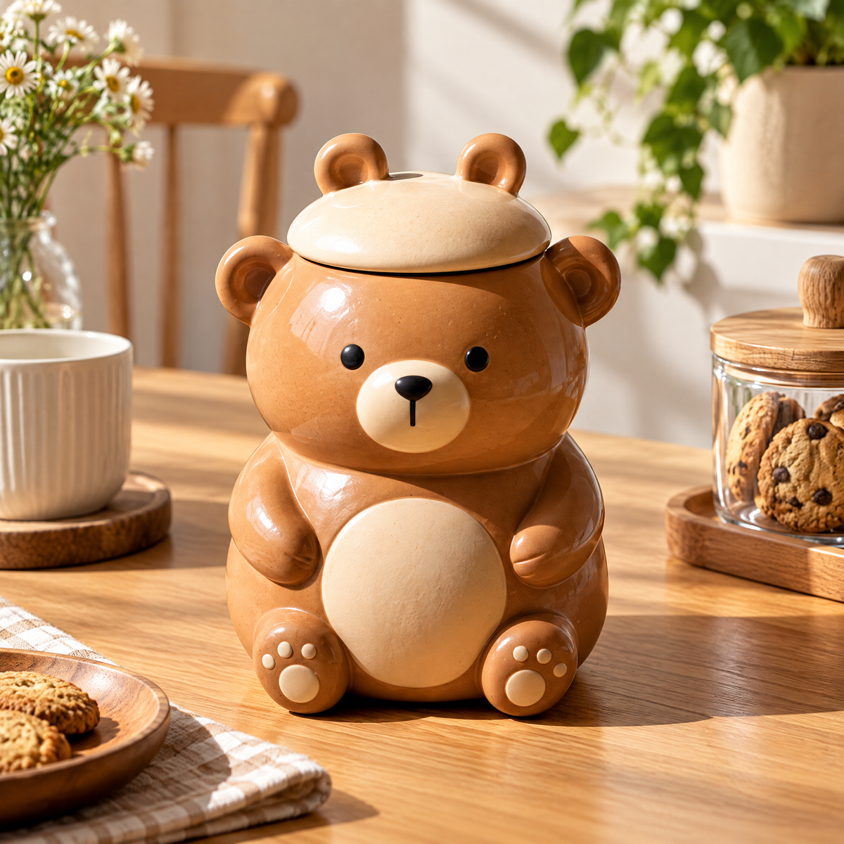 Teddy Bear Ceramic Lidded Jar — view 3