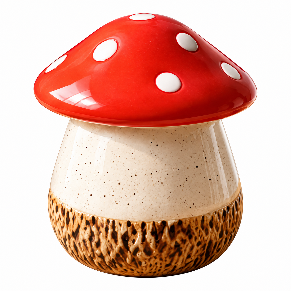 Red Toadstool Ceramic Mushroom Decor — view 4