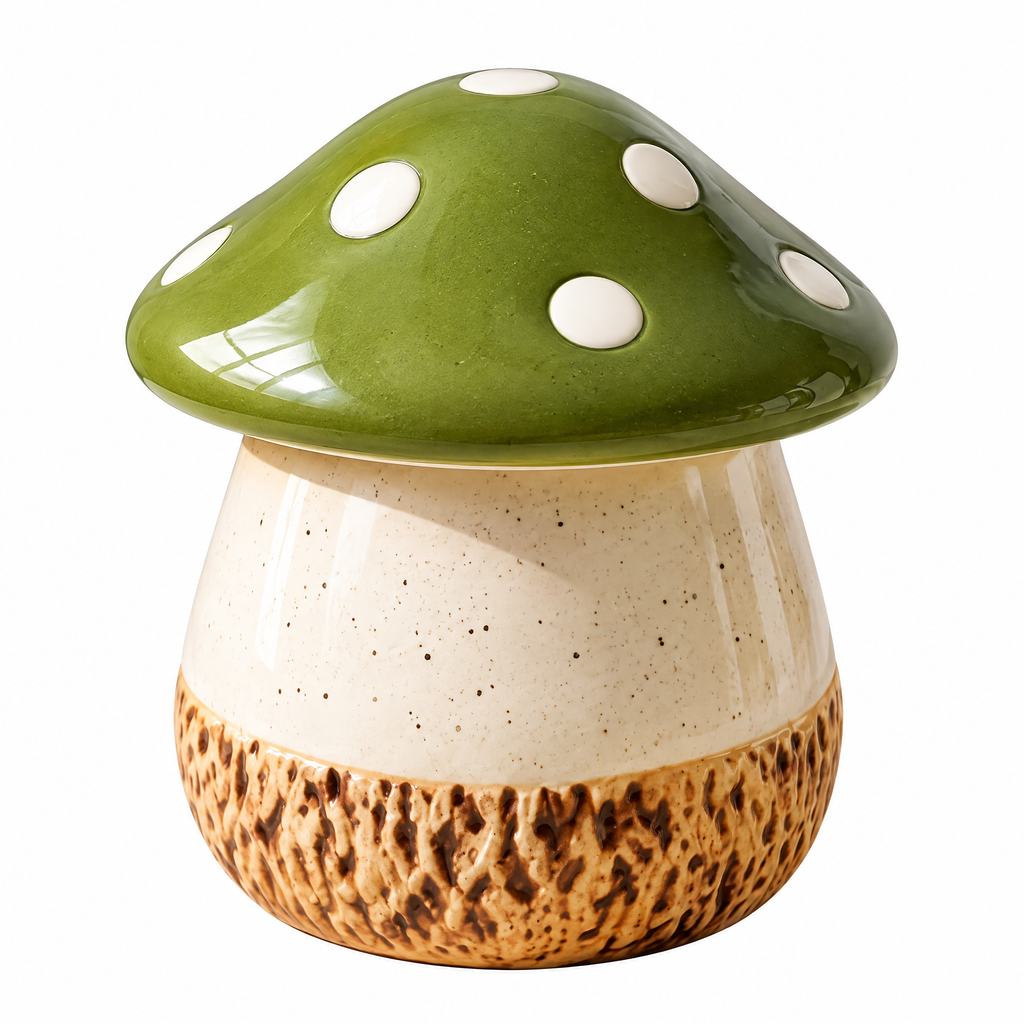 Red Toadstool Ceramic Mushroom Decor — alternative design reference only