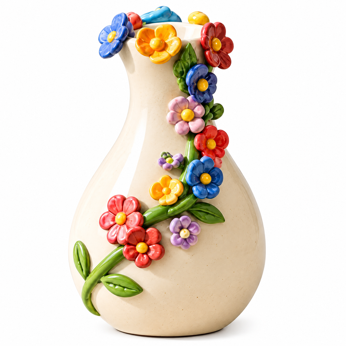 Colorful Wildflower Ceramic Bud Vase — view 4