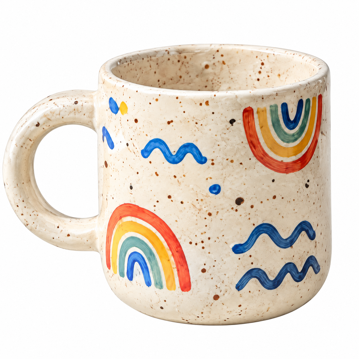 Rainbow Doodle Ceramic Mug — view 4